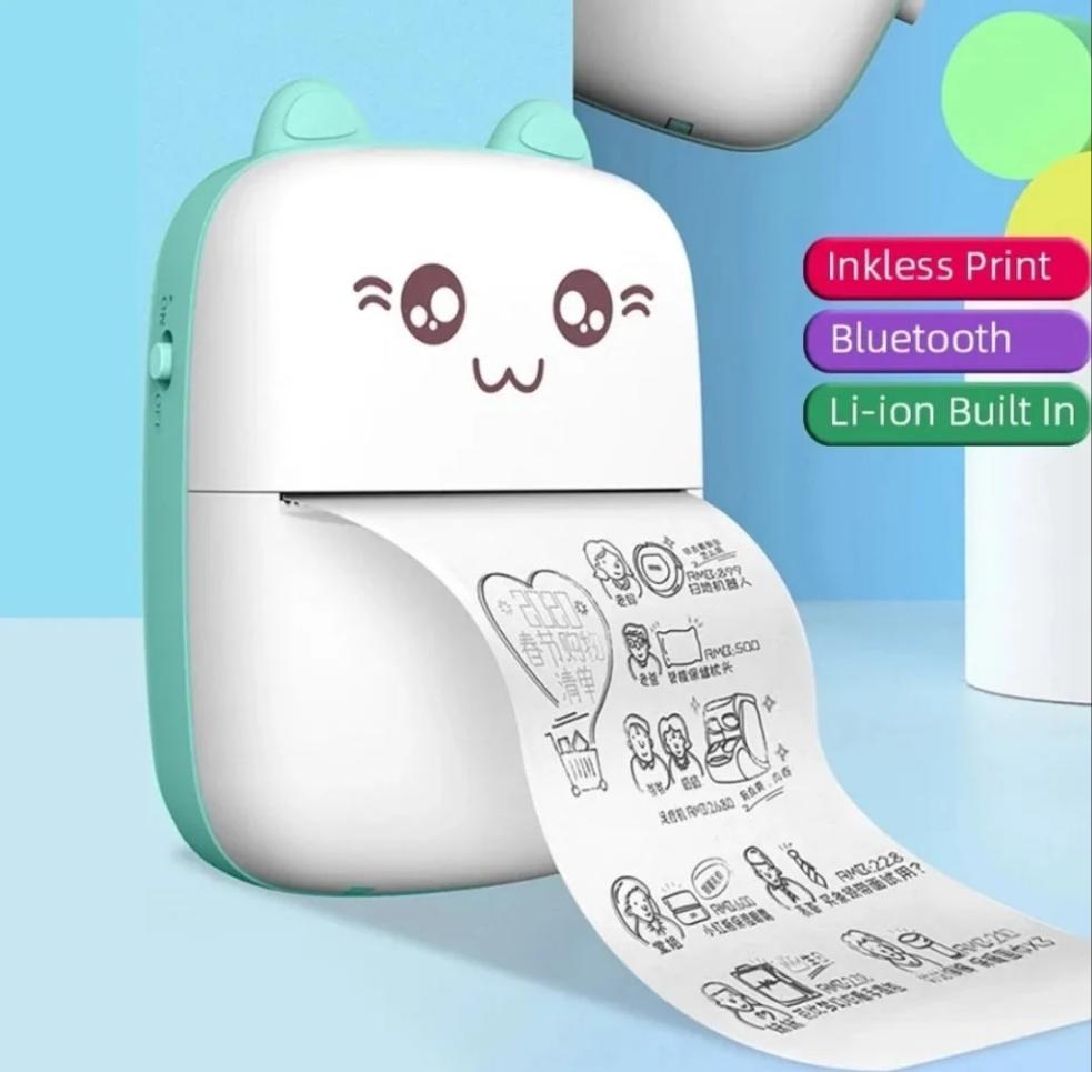 📸 Impresora Portátil con Diseño de Gatito 🐾